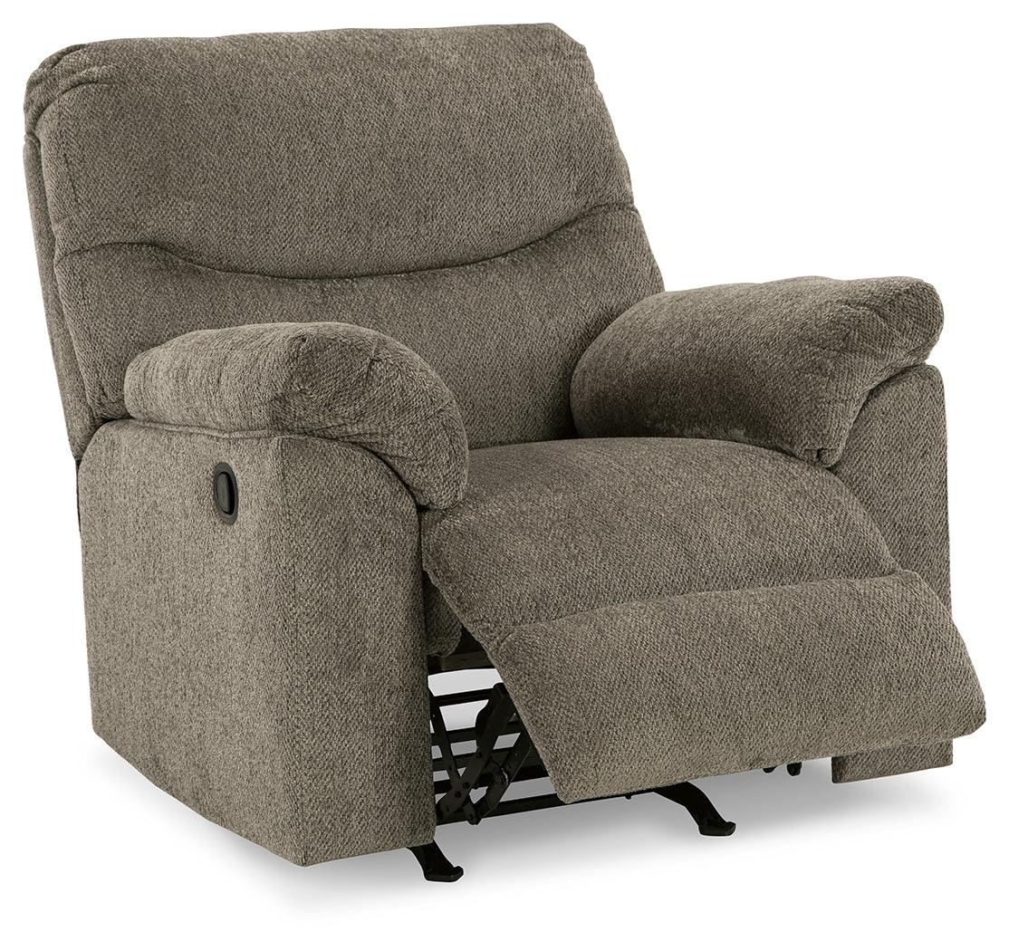 Alphons Putty Recliner chair reclining position
