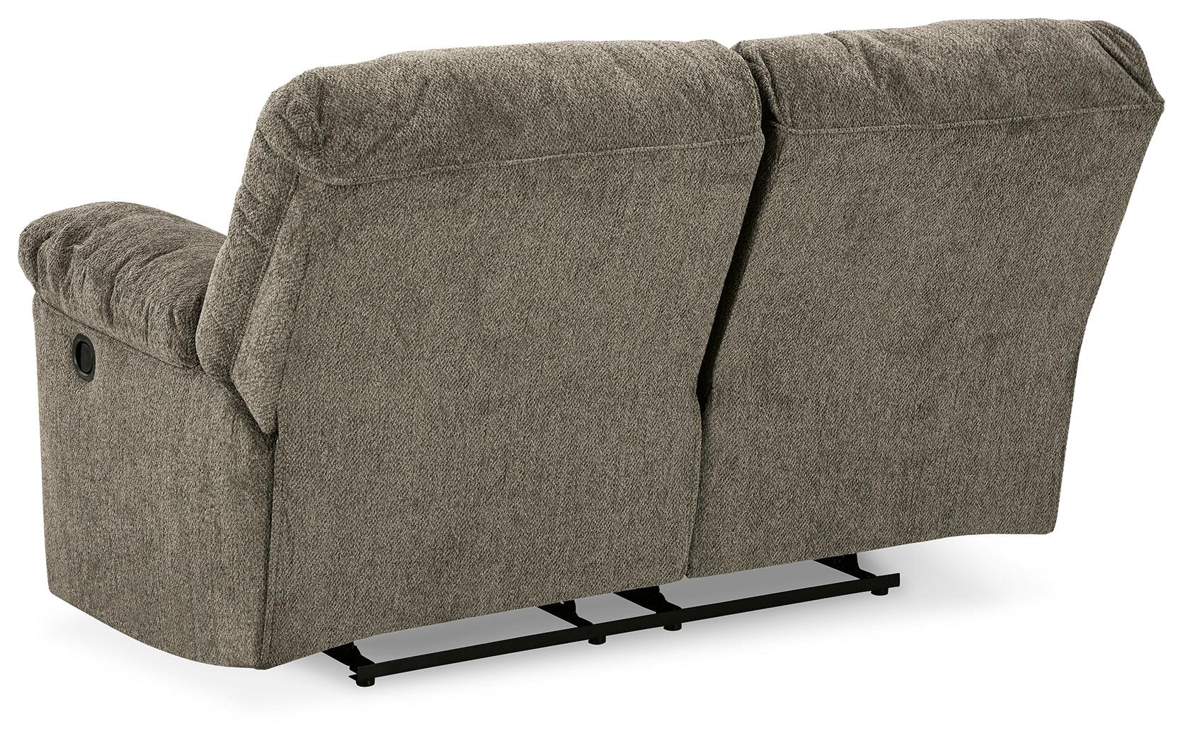 Alphons Putty Reclining Loveseat back view