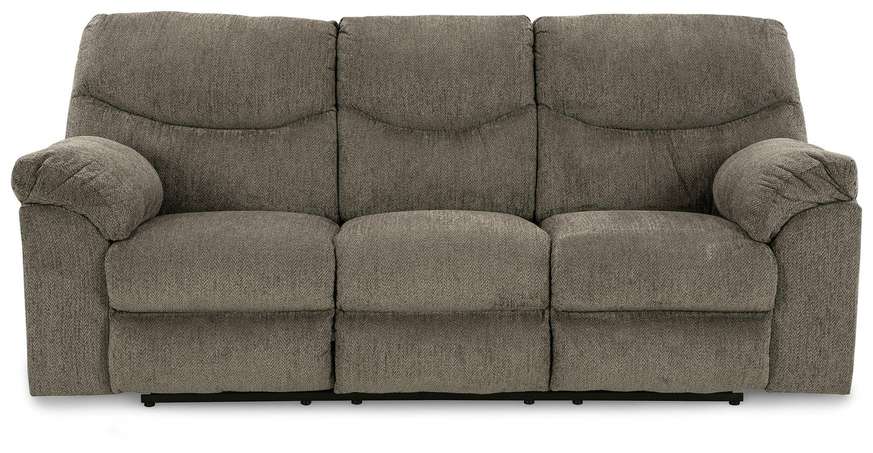 Alphons Putty reclining sofa, head-on front view