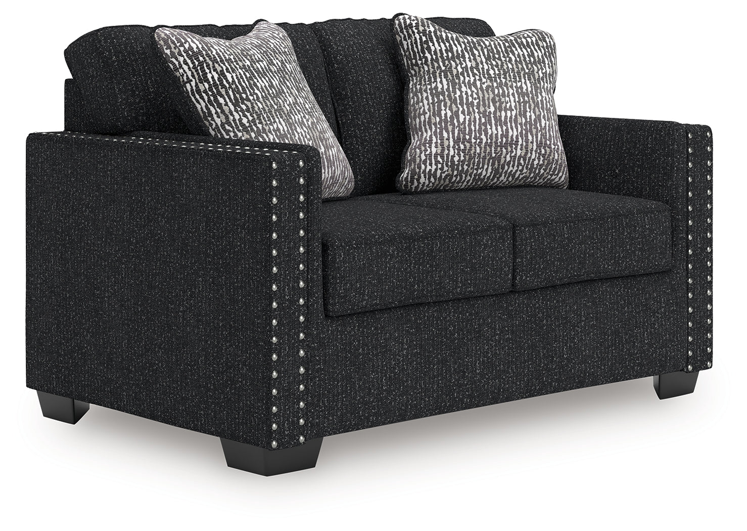Jasmine Peaks loveseat side angle view