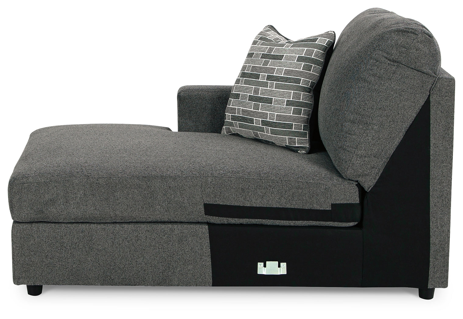 Edenfield Charcoal 3-Piece Sectional Sofa with Ottoman main view