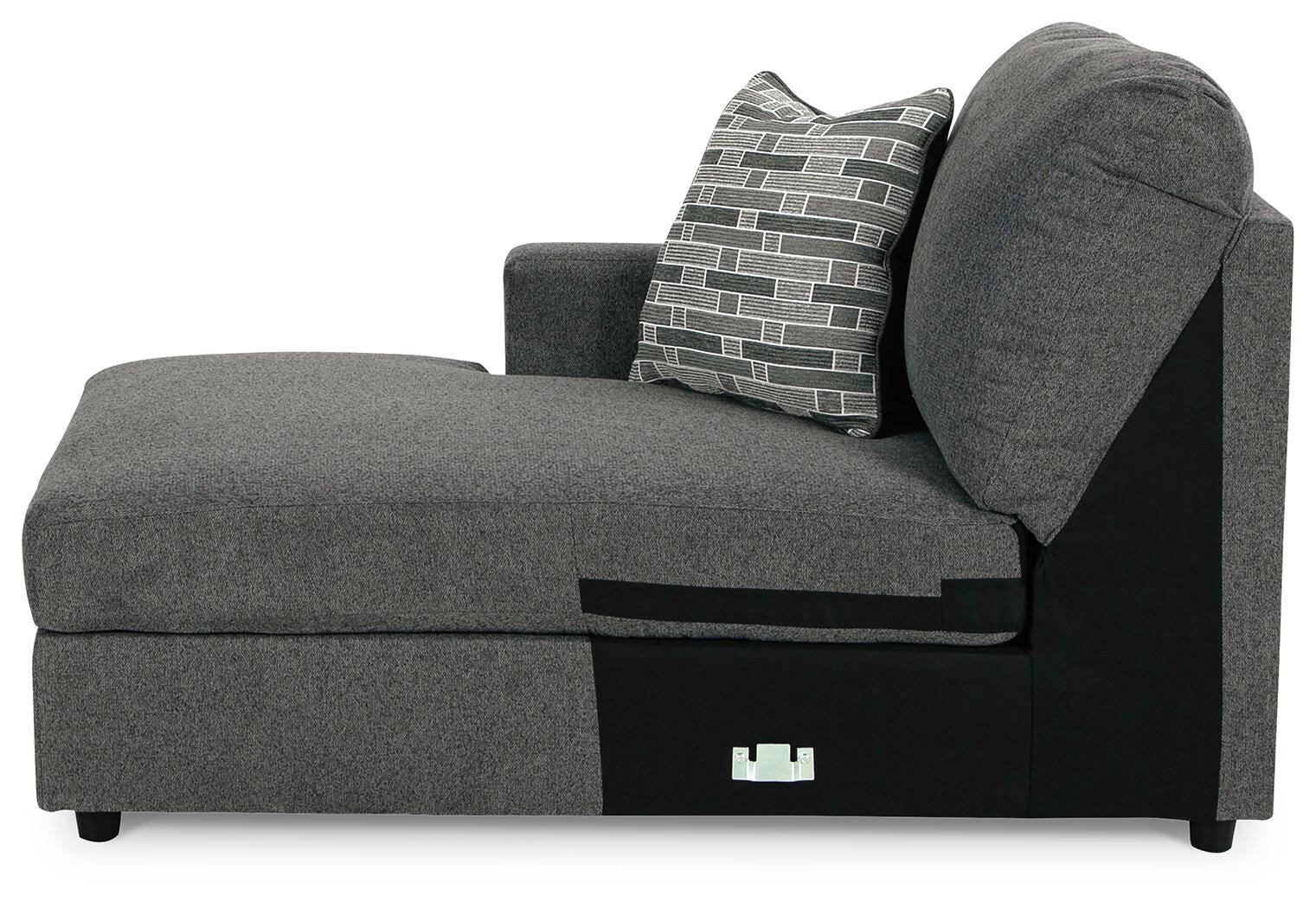 Edenfield Charcoal 3-Piece Sectional with Ottoman - image 6