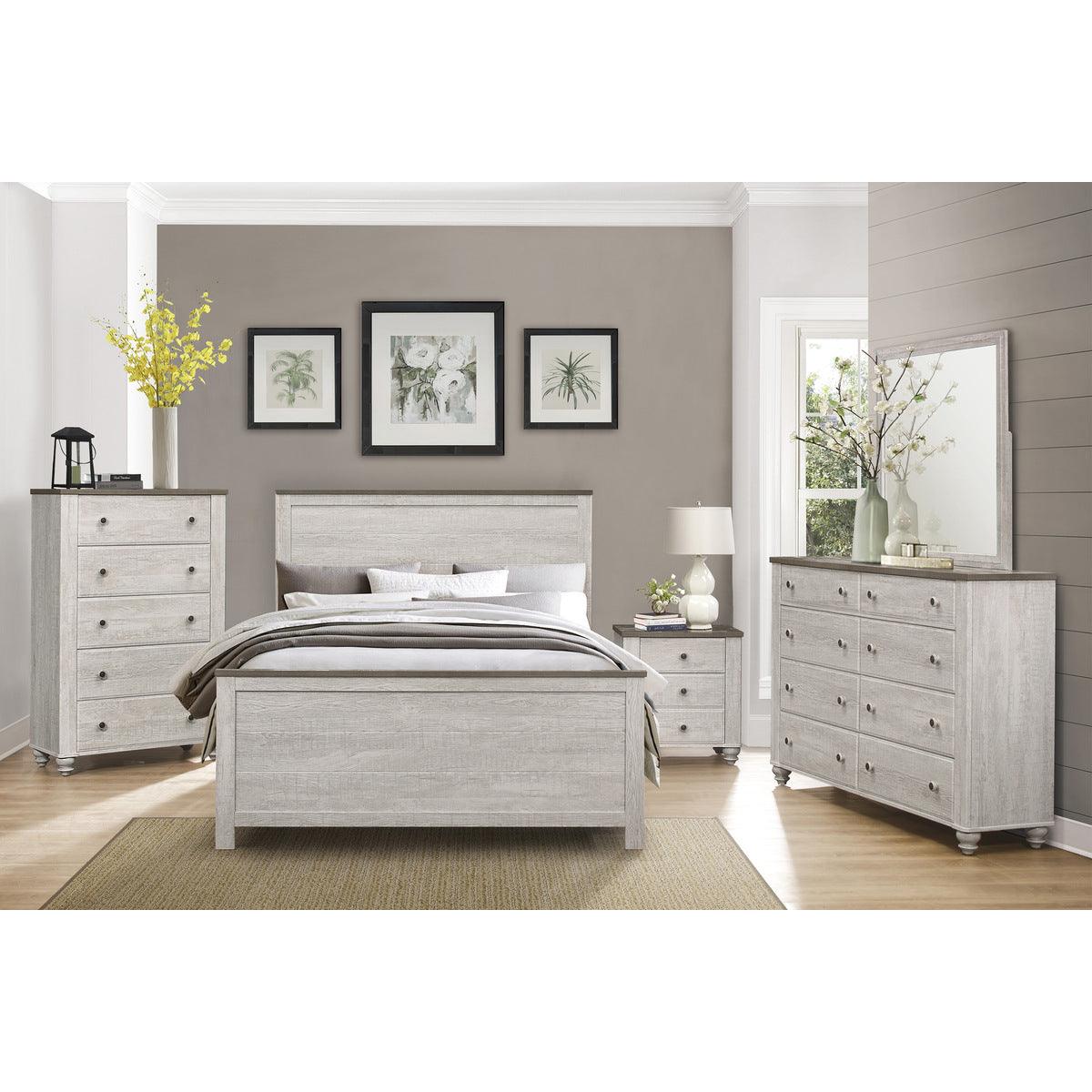 Nashville Full Panel Bed close-up of headboard detail