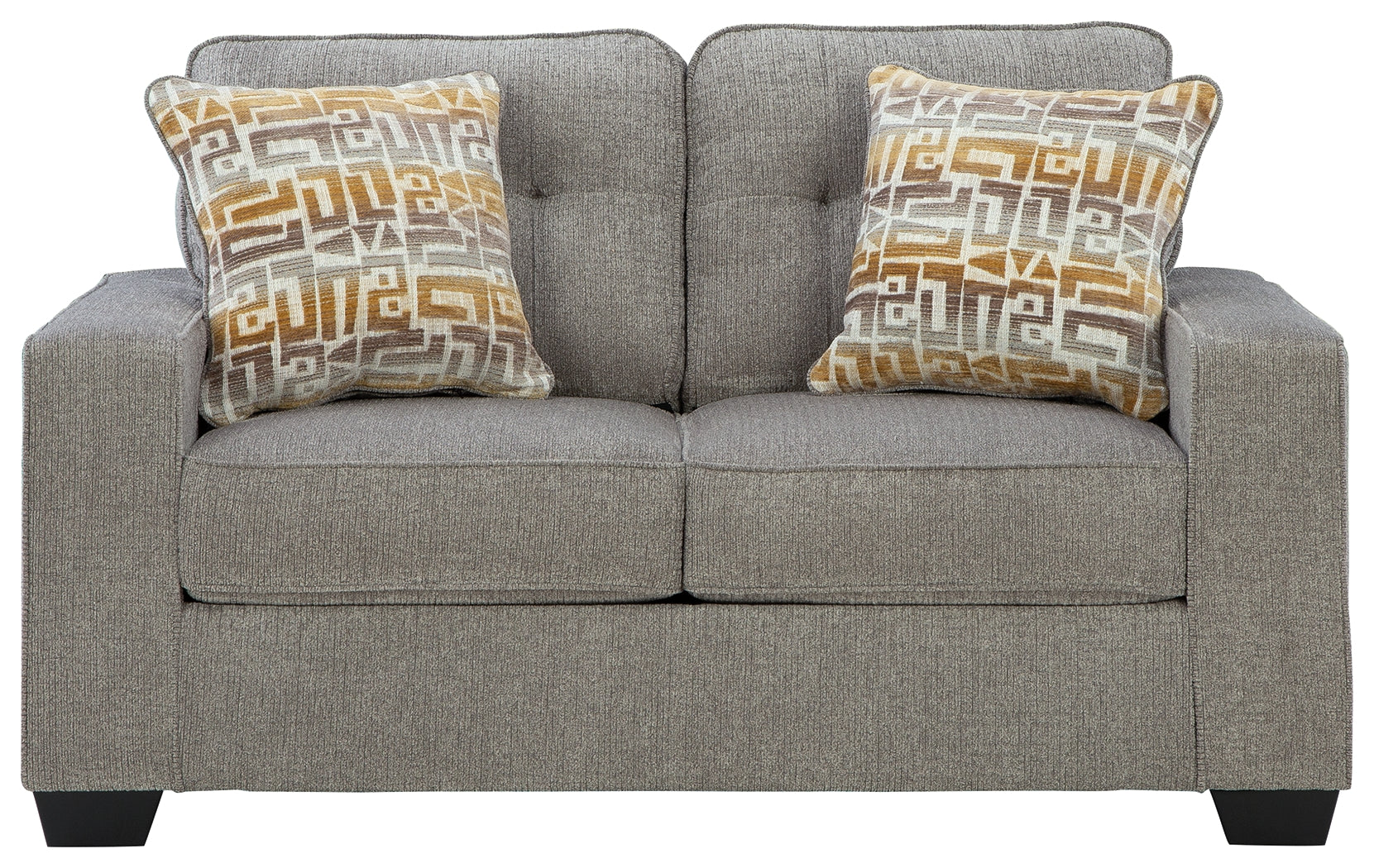 Close-up detail of Larimer Iron sofa armrest