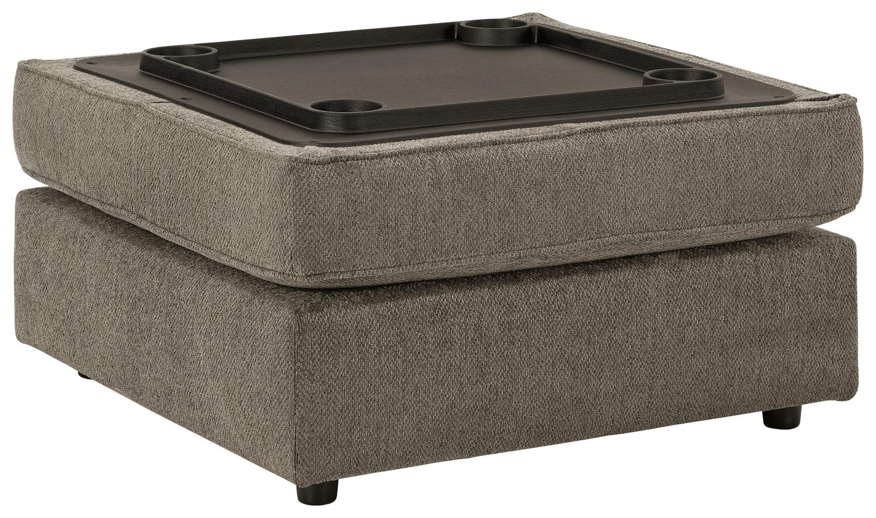 Top view of tufted chenille ottoman