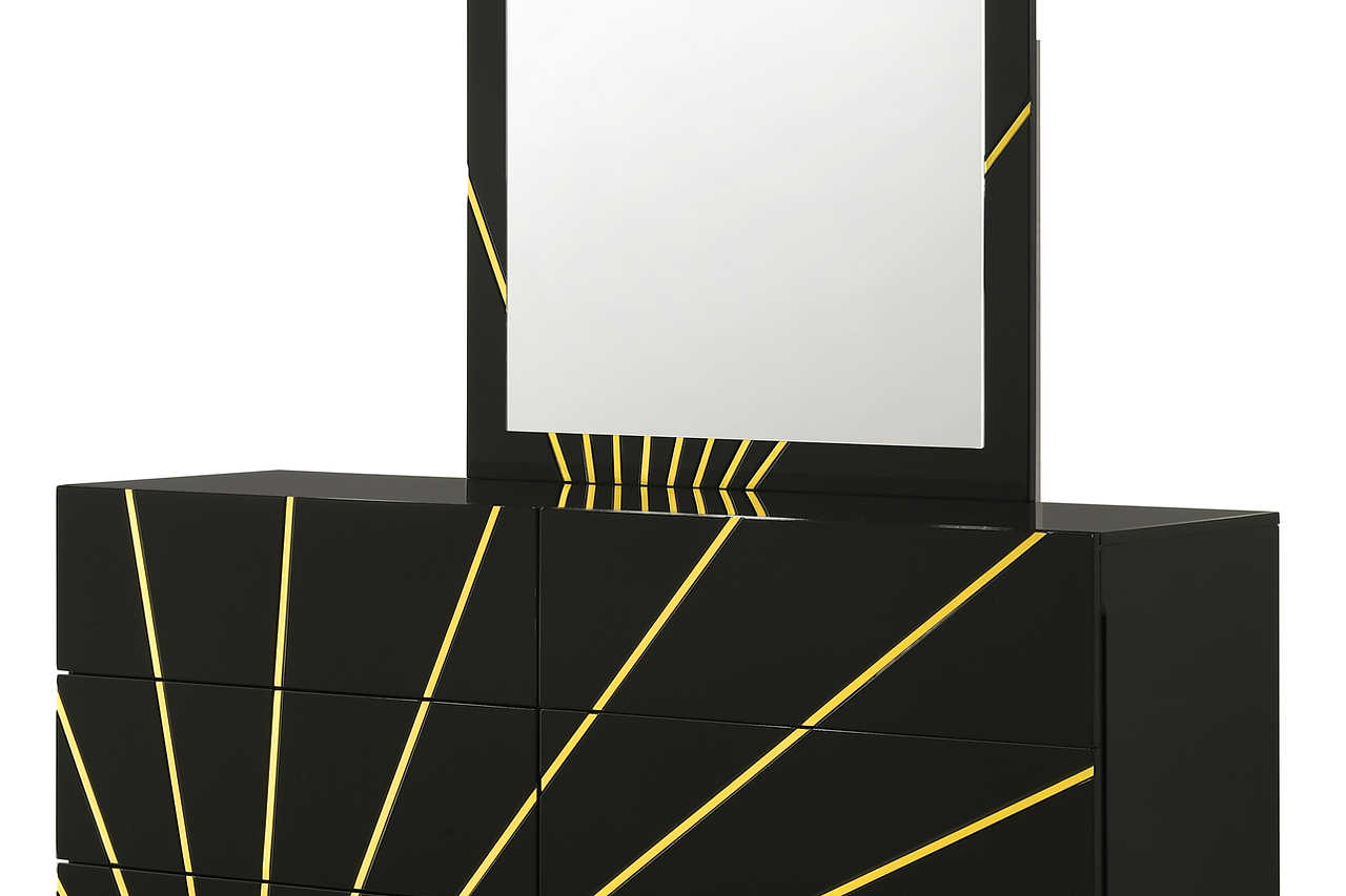 Zenia Black Gold Chest