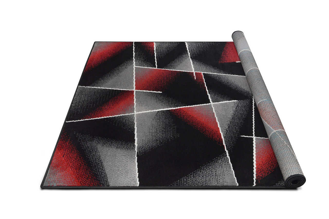 Close-up of the Contempo 41 Fireball medium area rug pattern and weave detail