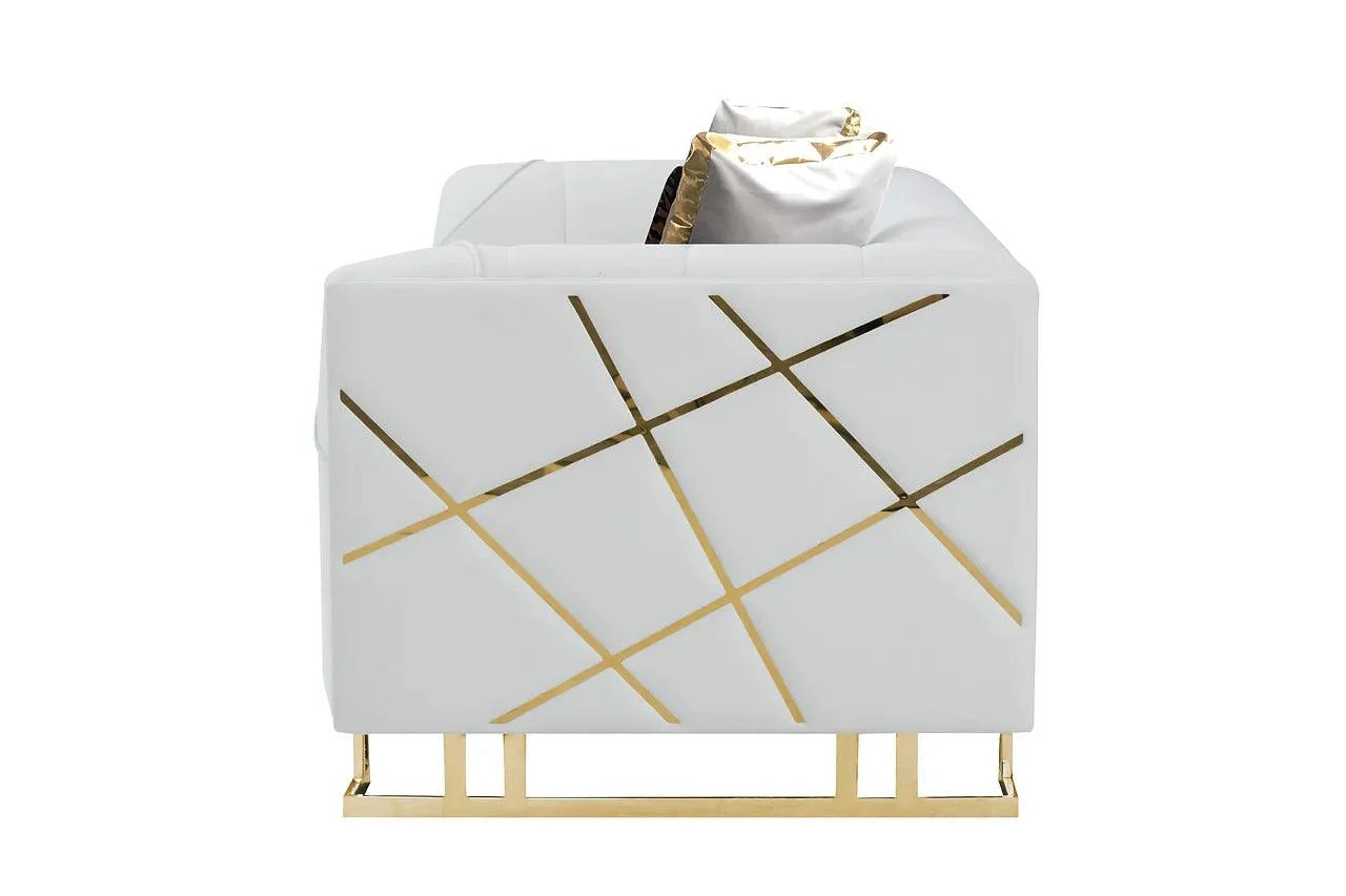 Designer Off-white velvet chair, detailed view of seat and back