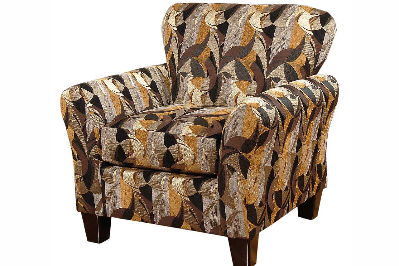 Soprano beige modern fabric chair side angle