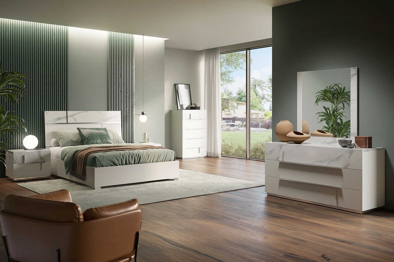 Sunset III bedroom set elegant Italian design overview