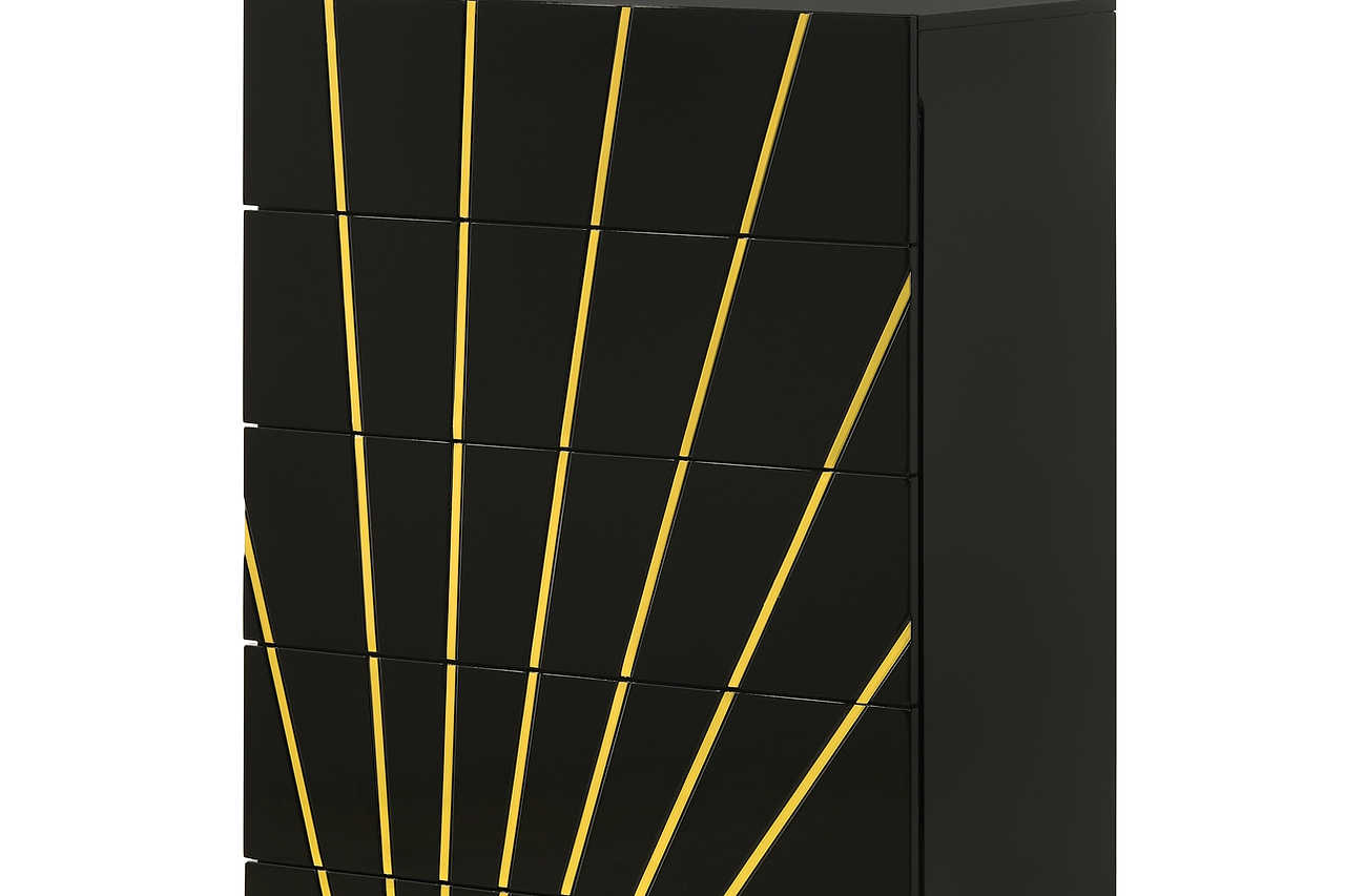 Zenia Black Gold Chest