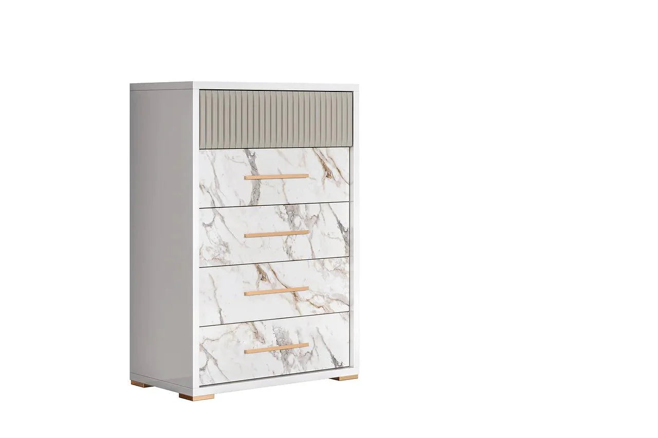 Top view of Cruz Extra Nightstand showing spacious surface and drawer layout