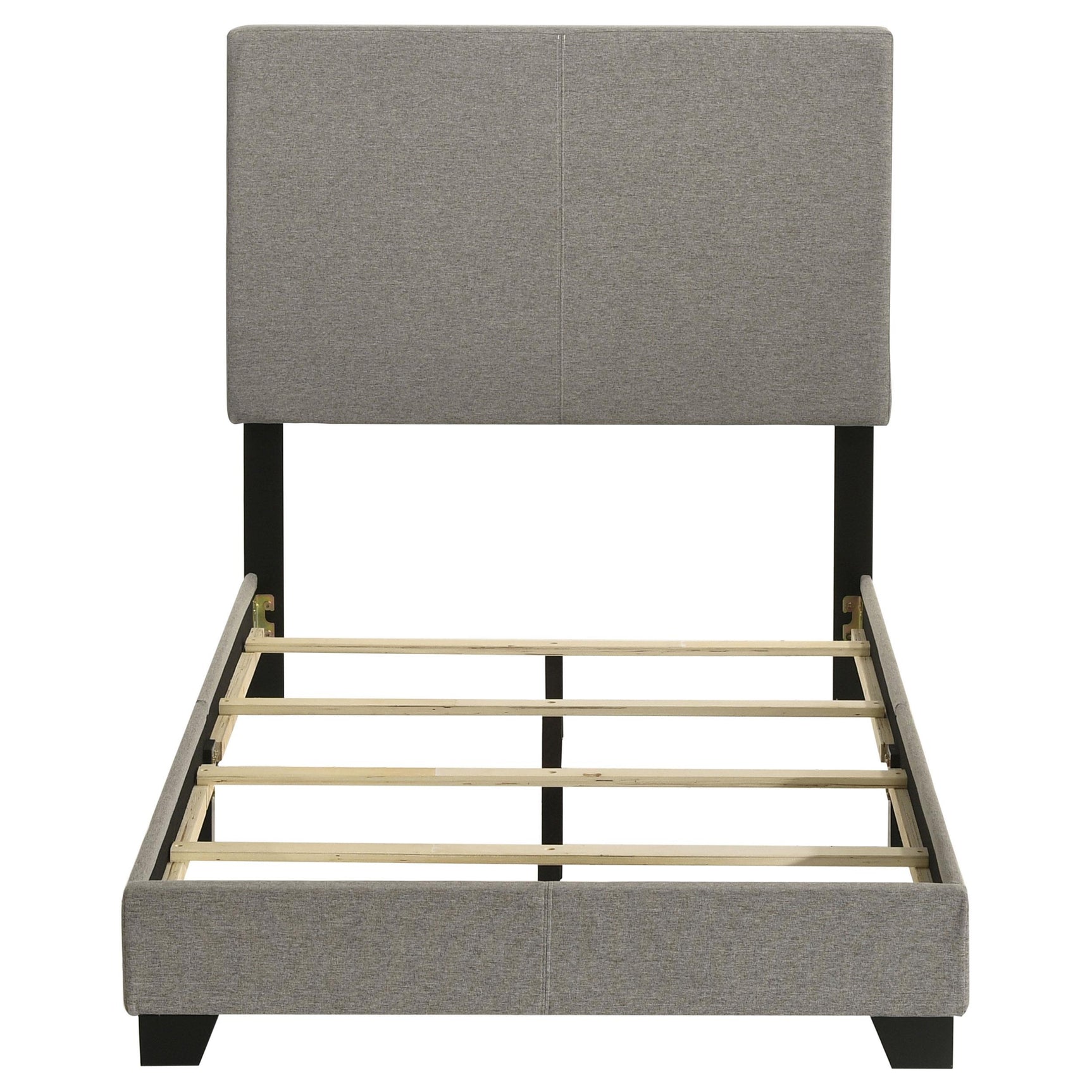 View of black solid wood legs