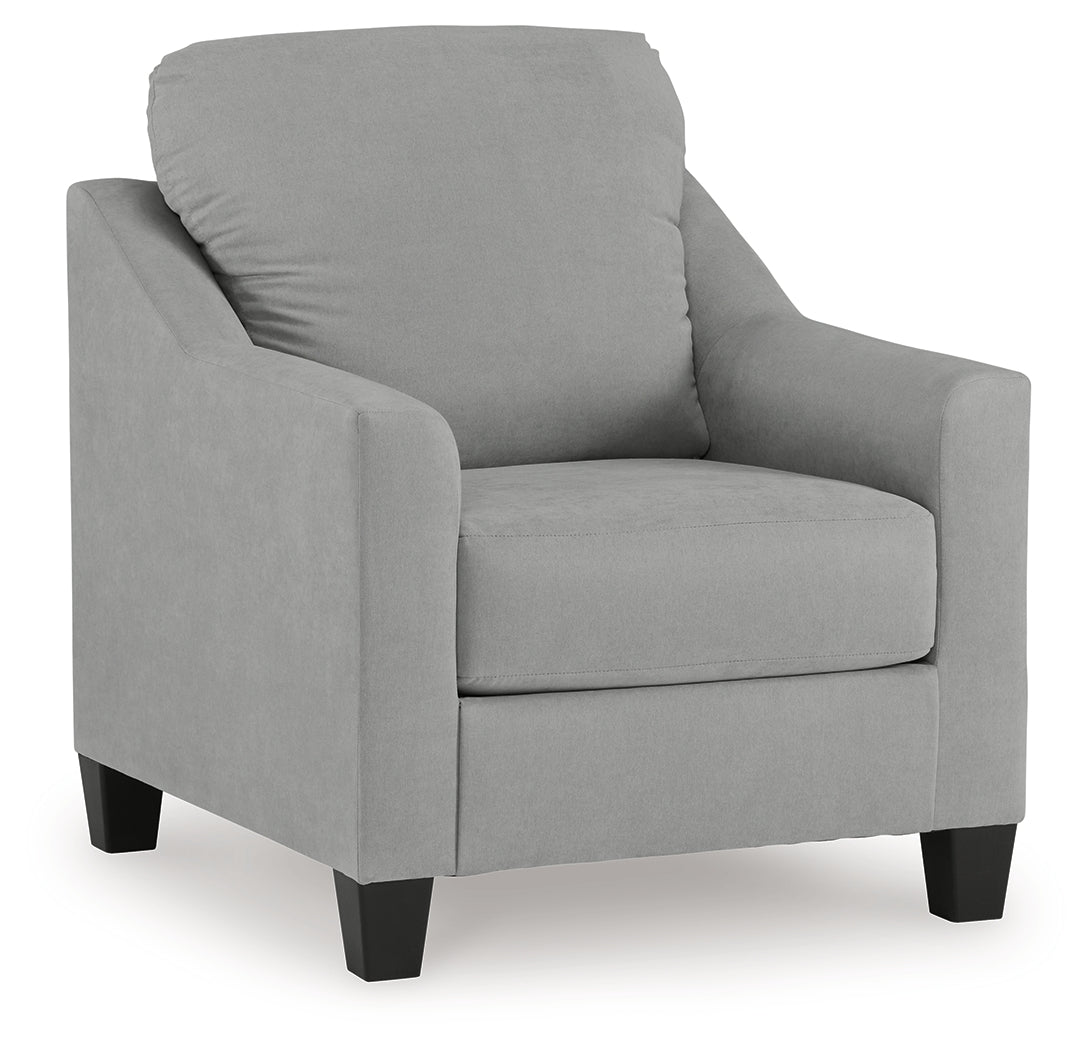 Adlai Shadow Chenille Chair side angle