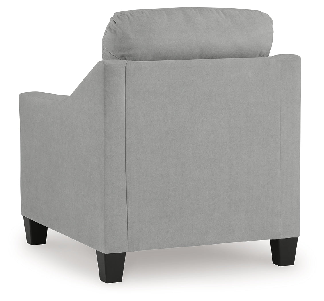 back view of Adlai Shadow Chair showing frame