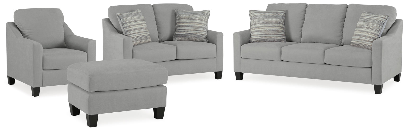 side view of Adlai Shadow Sofa showing upholstery and frame