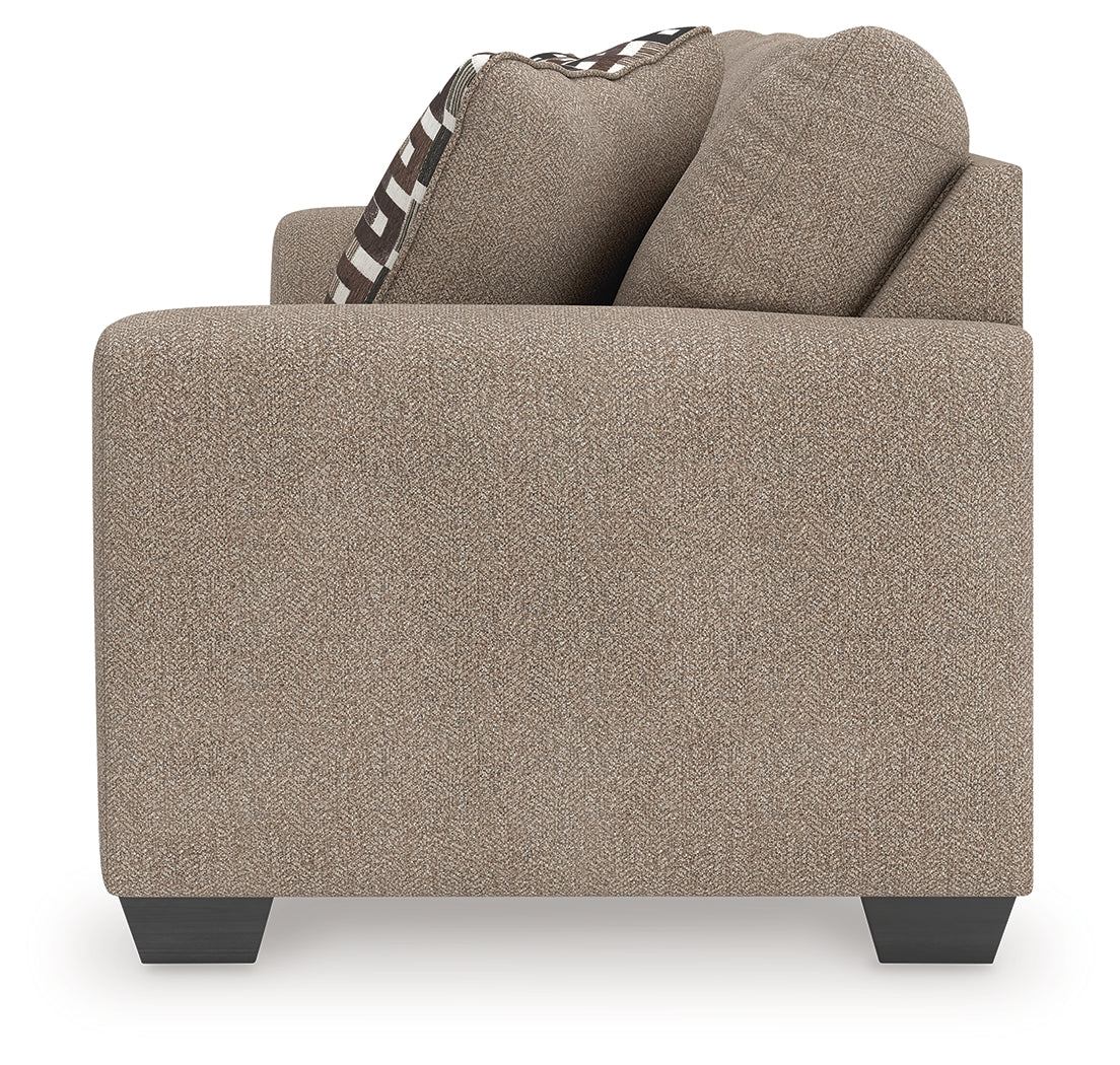 Triston-Peaks Suede Chenille Sofa alternate side view