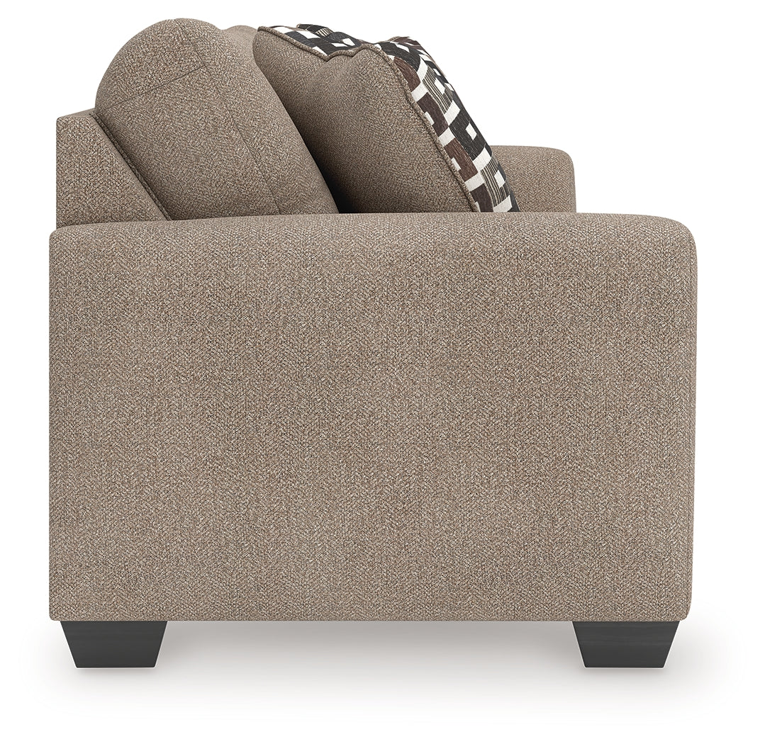 Triston-Peaks Suede Chenille Sofa close side detail