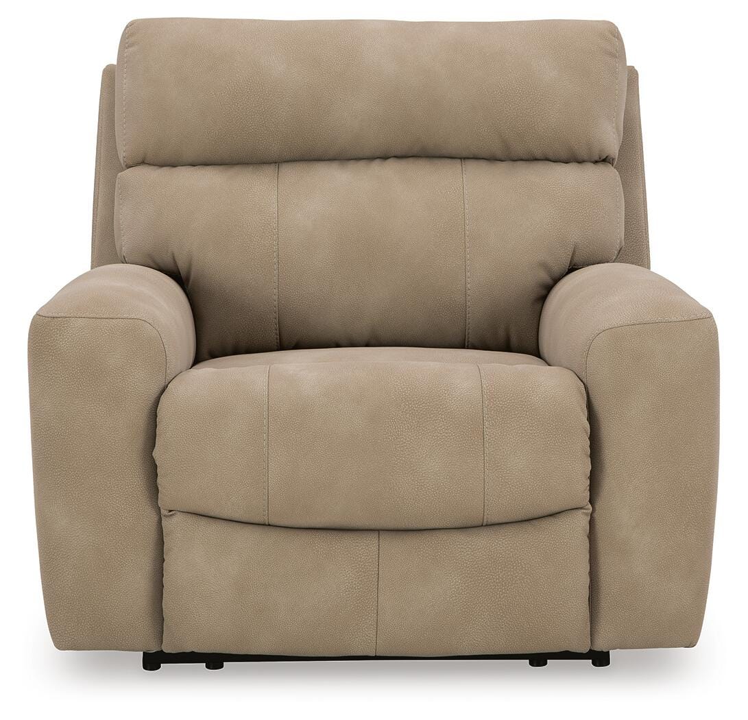 Next-Gen Durapella Sand Microfiber Power Recliner — front view