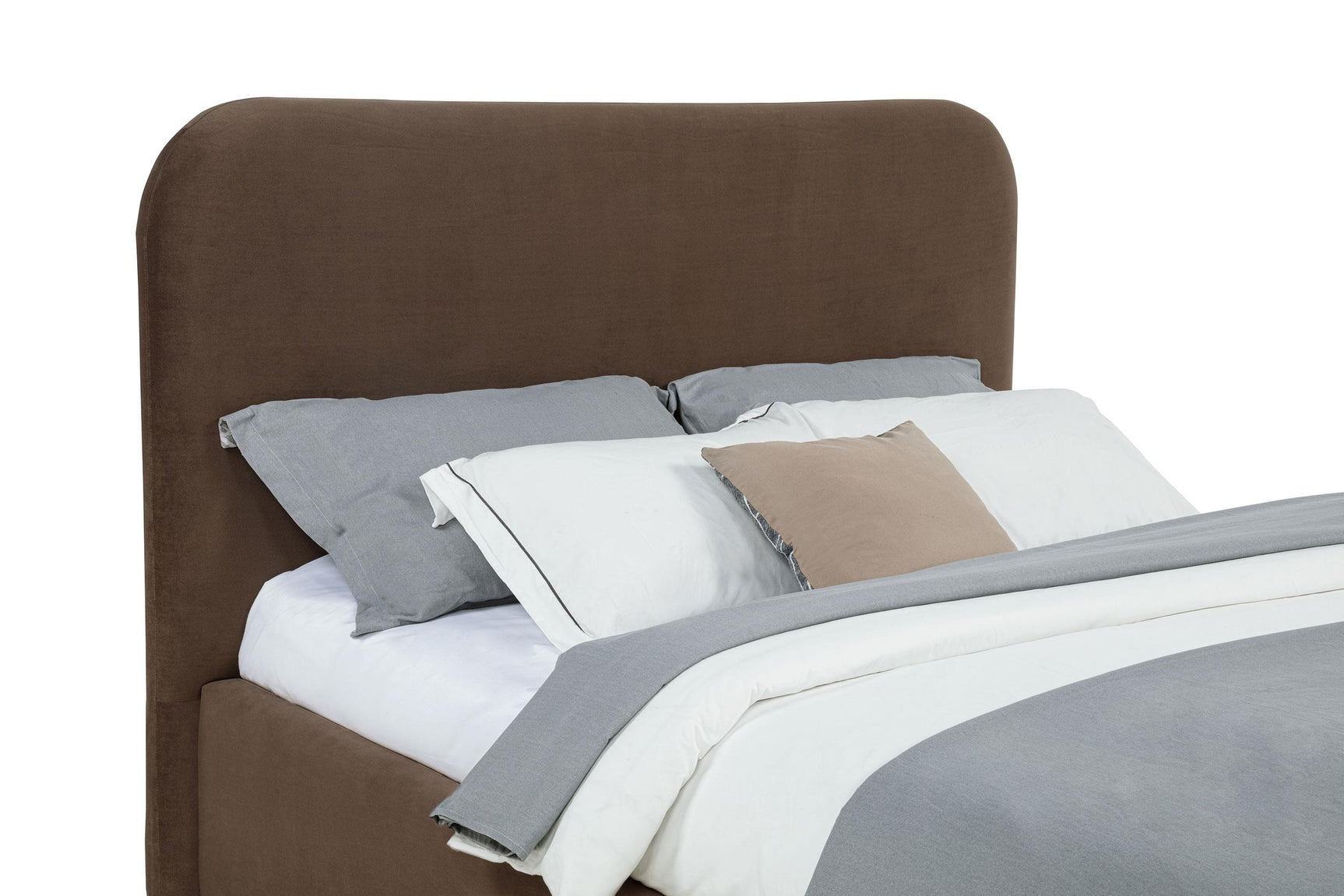 Close-up of gas-lift hardware on Anders King Bed
