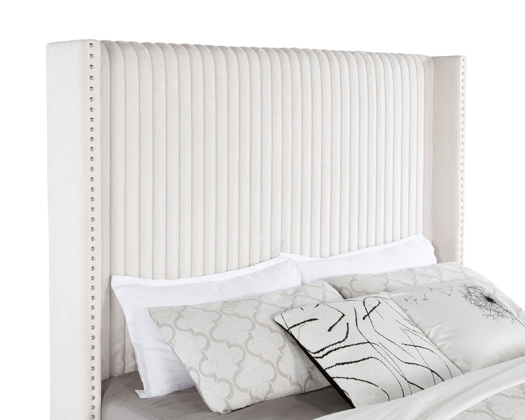 Wingback Bed Upholstery Detail