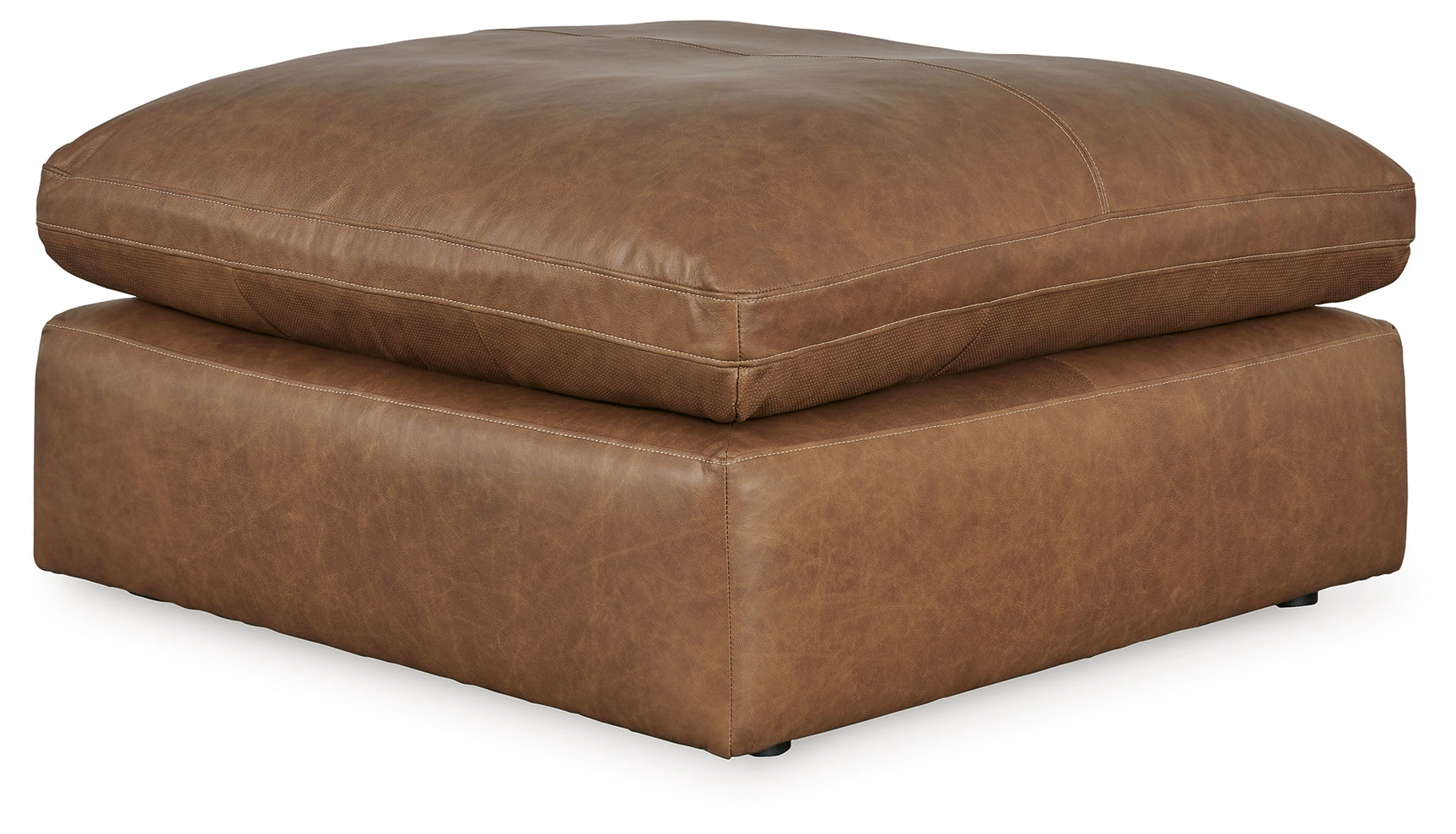 Room view showcasing Emilia Caramel 7-Piece Sectional with Ottoman