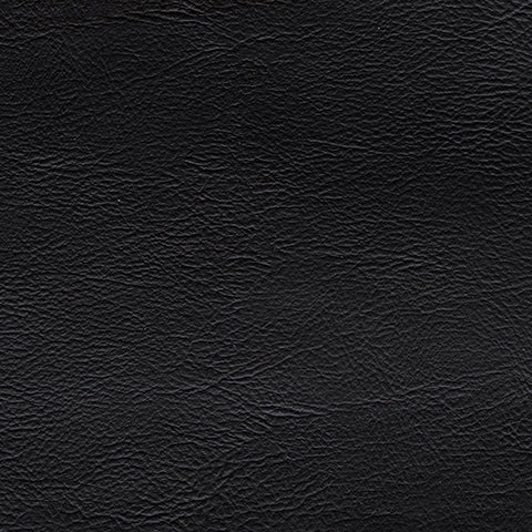 Black leather upholstery close-up of Emilia Oversized Accent Ottoman
