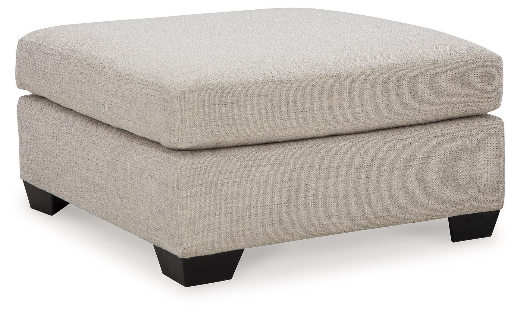 Mahoney Oversized Pebble Chenille Accent Ottoman angled side view