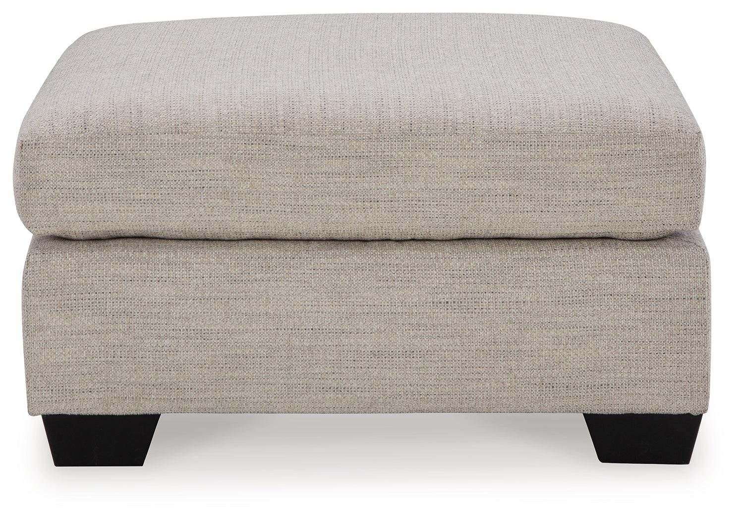 Mahoney Oversized Pebble Chenille Accent Ottoman side profile