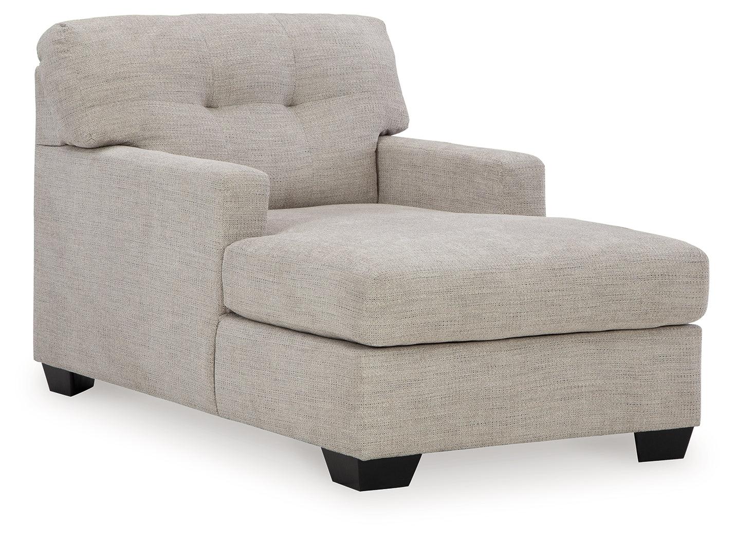 Mahoney Pebble Chenille Chaise Lounge - side view