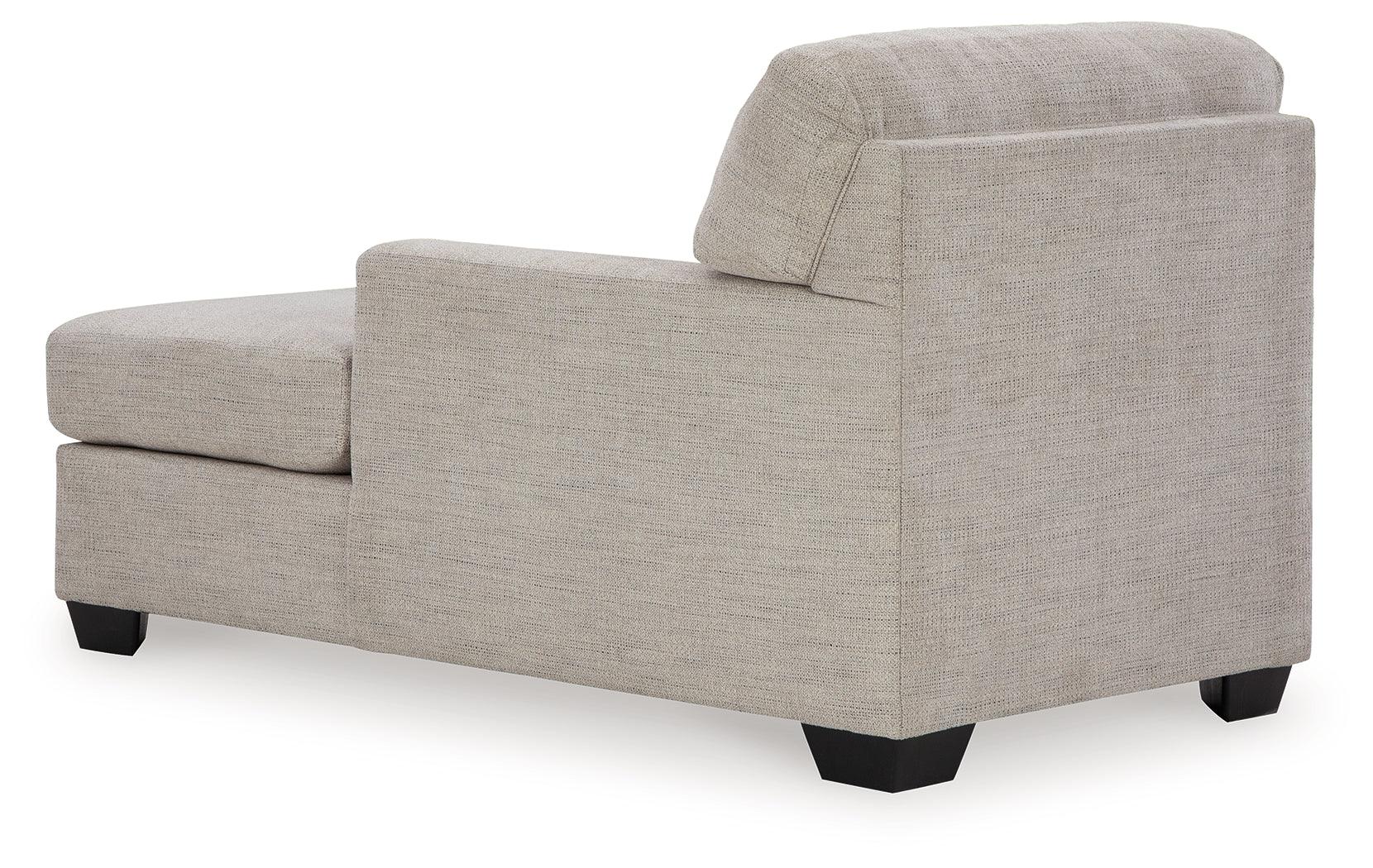 Mahoney Pebble Chenille Chaise Lounge - rear view