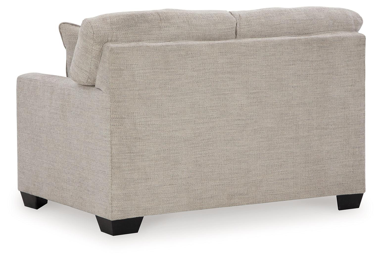 Mahoney Pebble Chenille Loveseat back view
