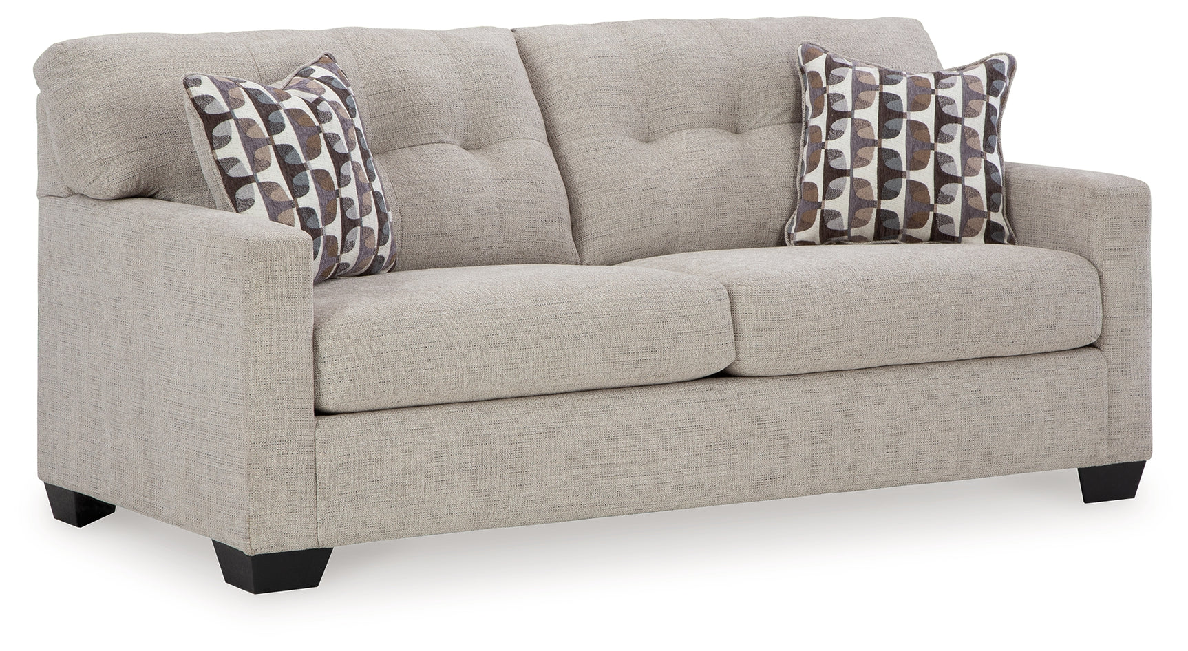 Mahoney Pebble Sofa and Loveseat set angled main view