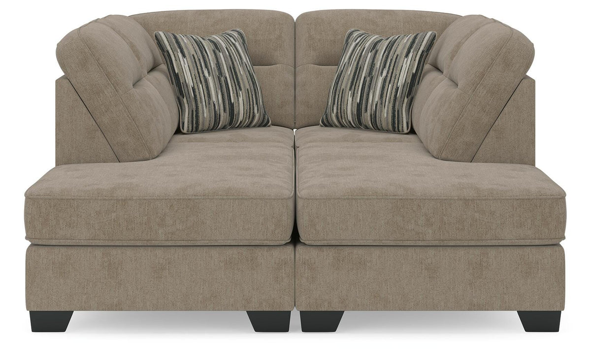 Olten Mocha Chenille 2-Piece Super Chaise - image 2