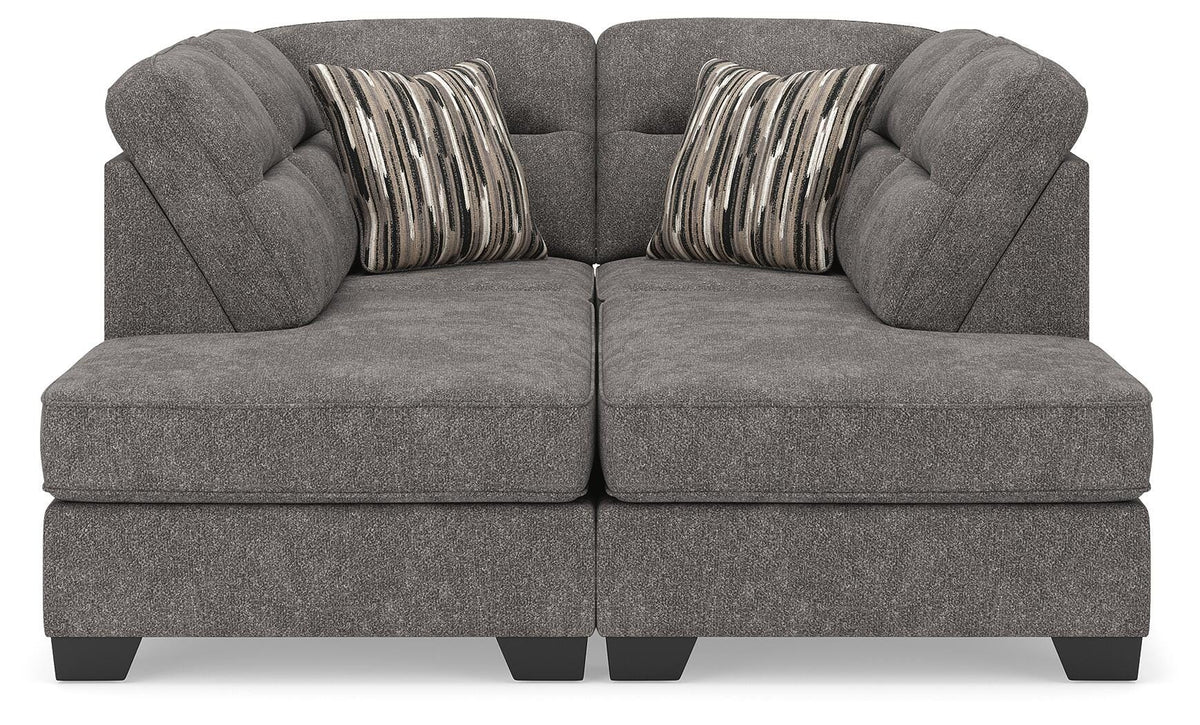 Olten Graphite Chenille 2-Piece Super Chaise - image 2