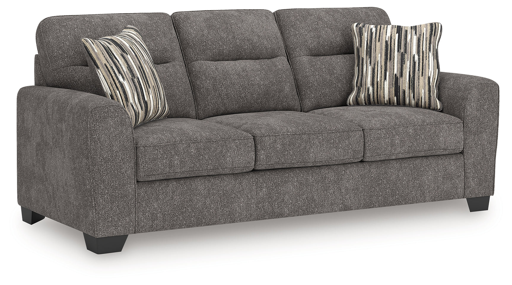 Olten Graphite Chenille Sofa side view