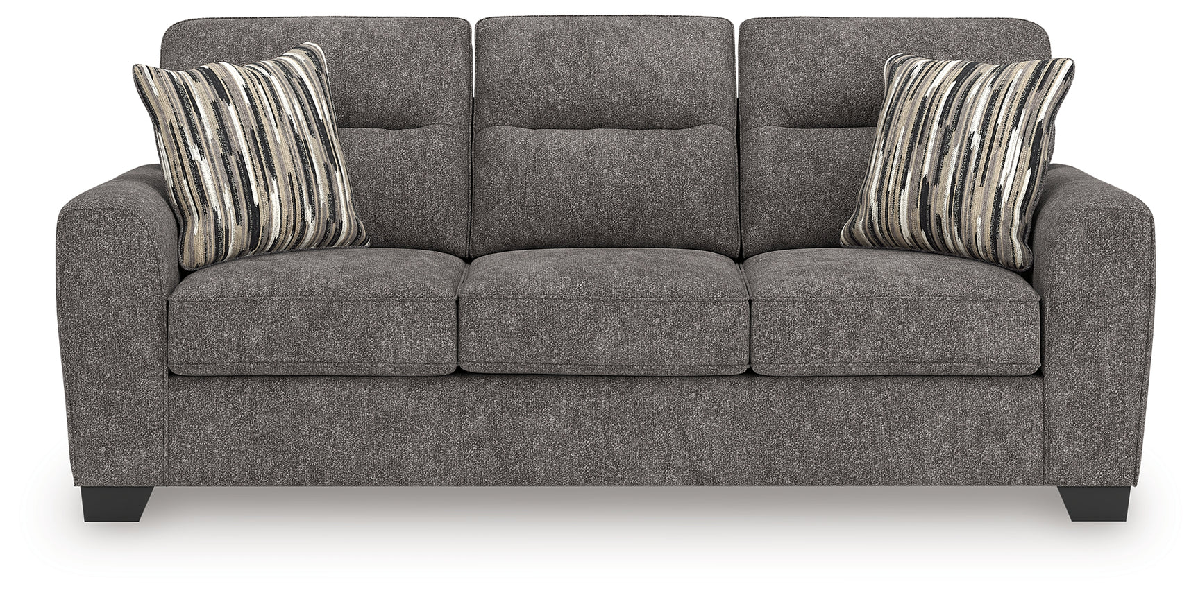 Olten Graphite Chenille Sofa close-up fabric detail