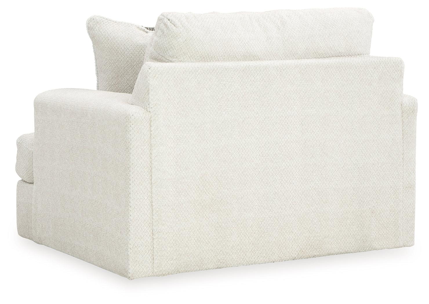 Rear view of Karinne Linen Velvet Oversized Chair