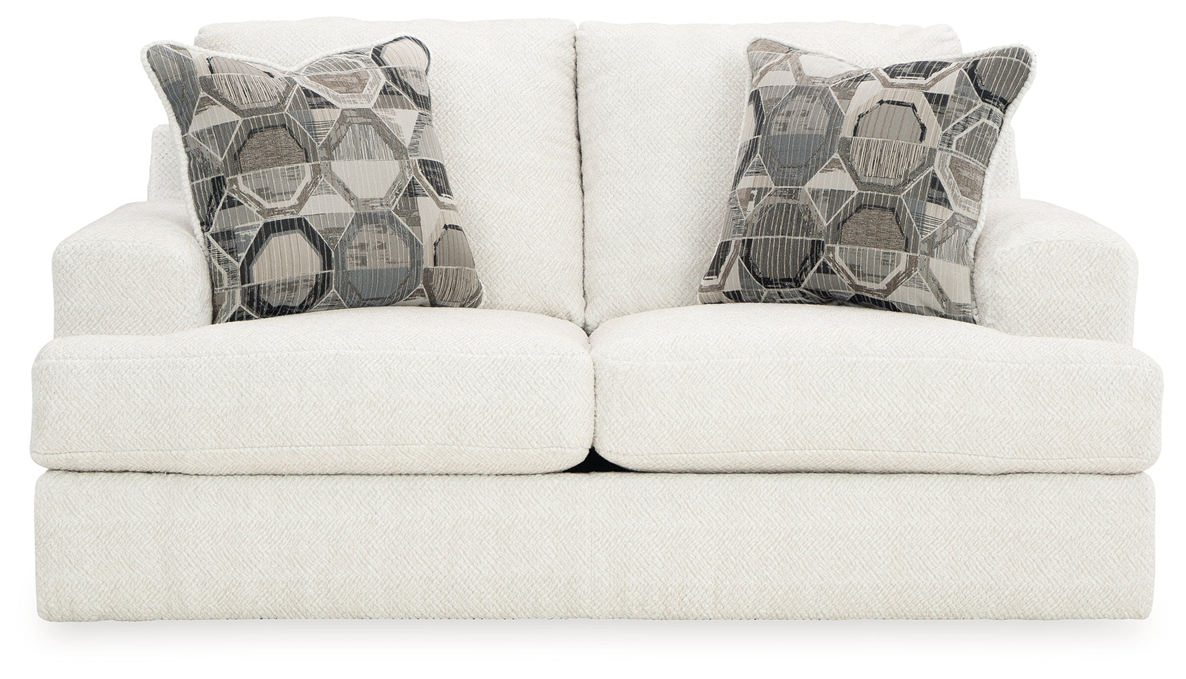 Front view of Karinne loveseat