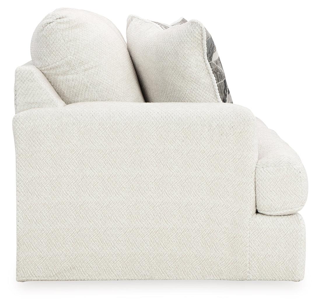 Karinne Linen Velvet Loveseat side view