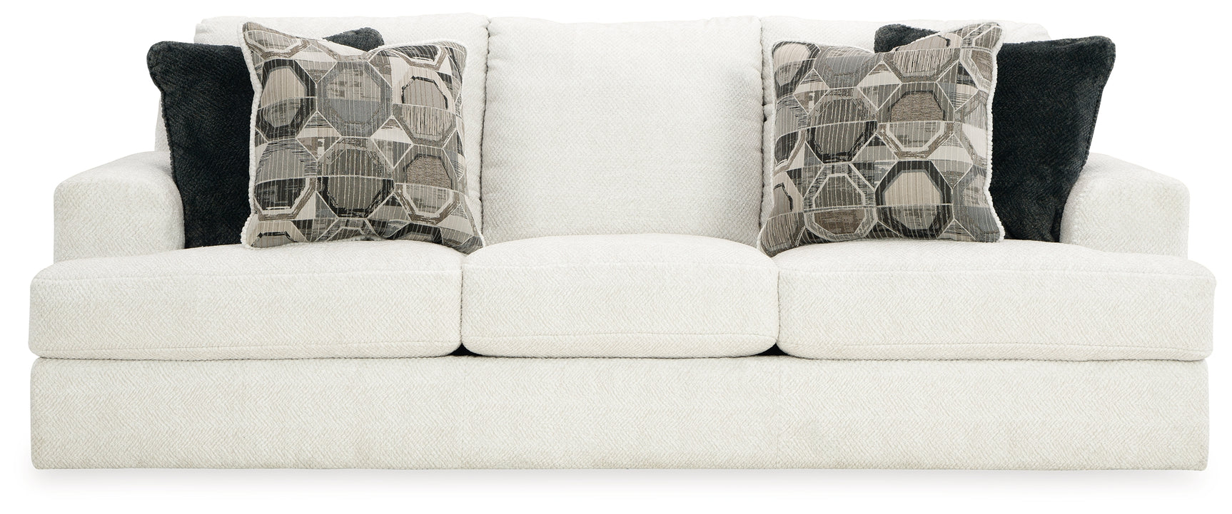 Head-on view of Karinne sofa