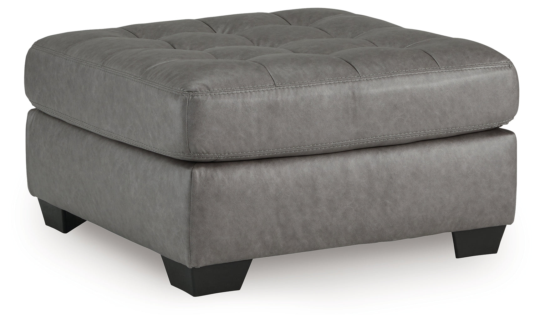 Clairette Court oversized accent ottoman angled side view
