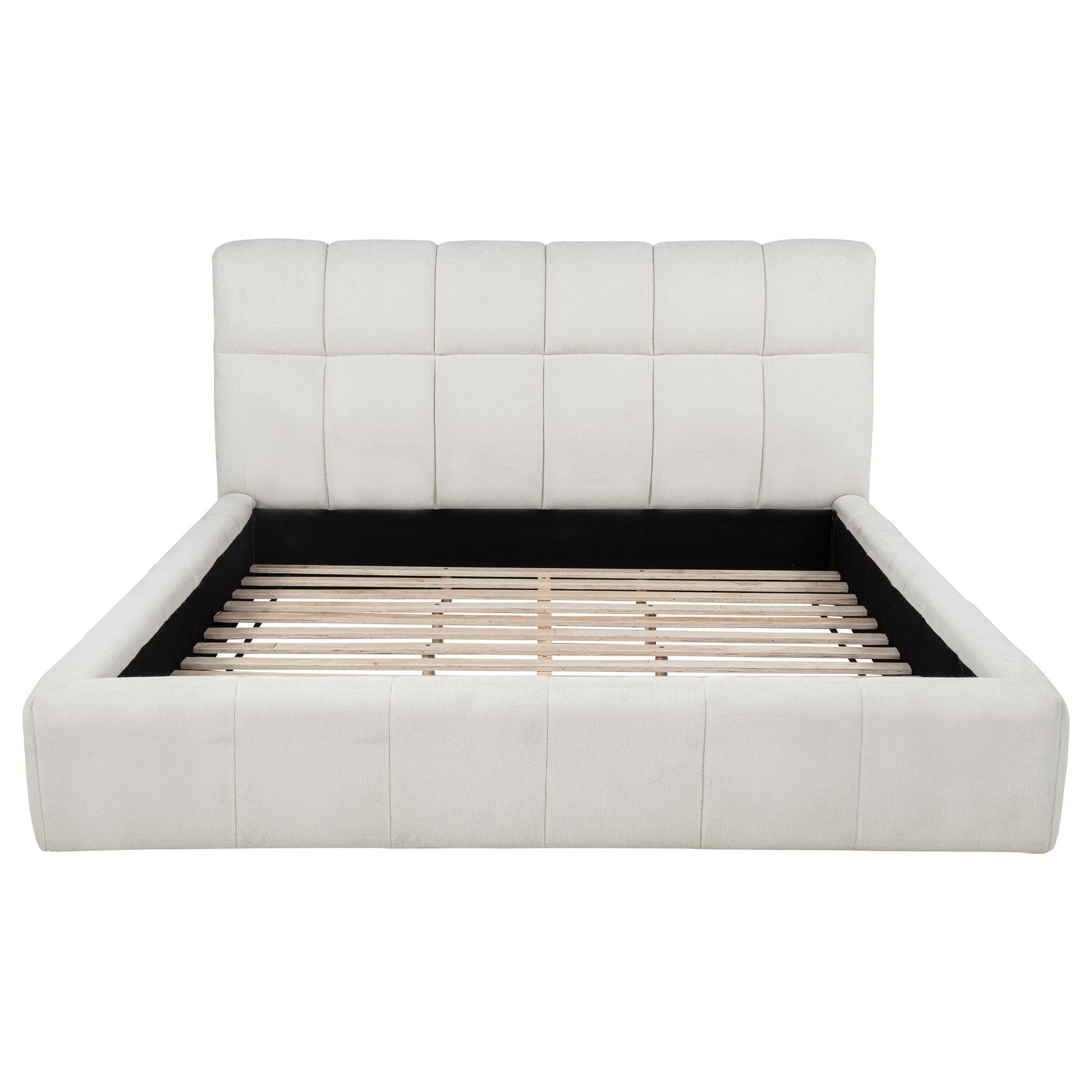 Nollet bed showing fully slatted wood platform base