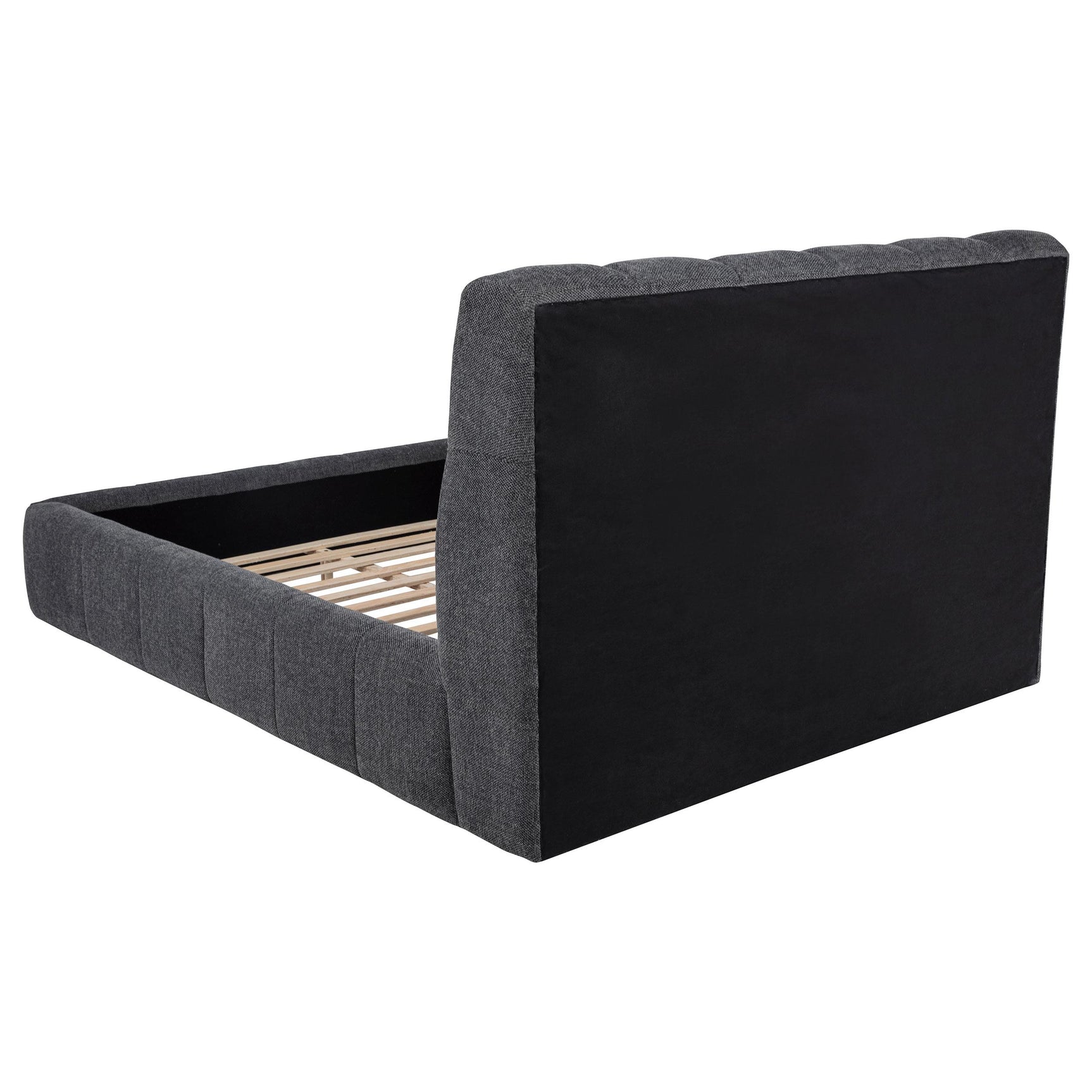 Tufted foot rail upholstery close-up