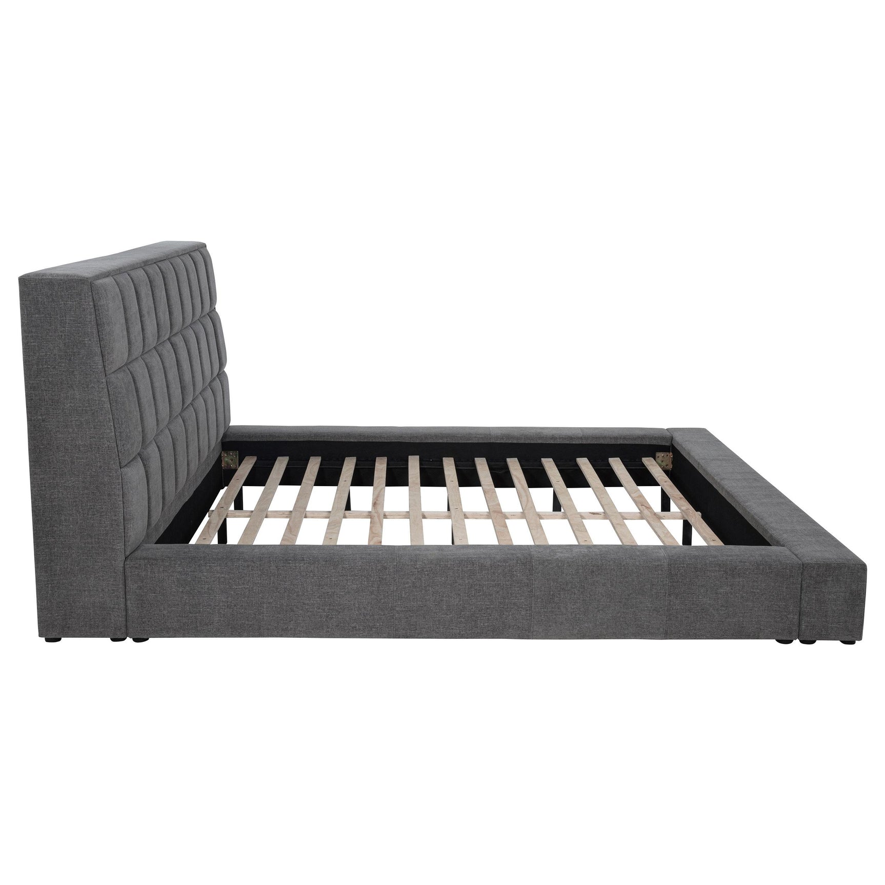 Plastic legs with levelers under bed