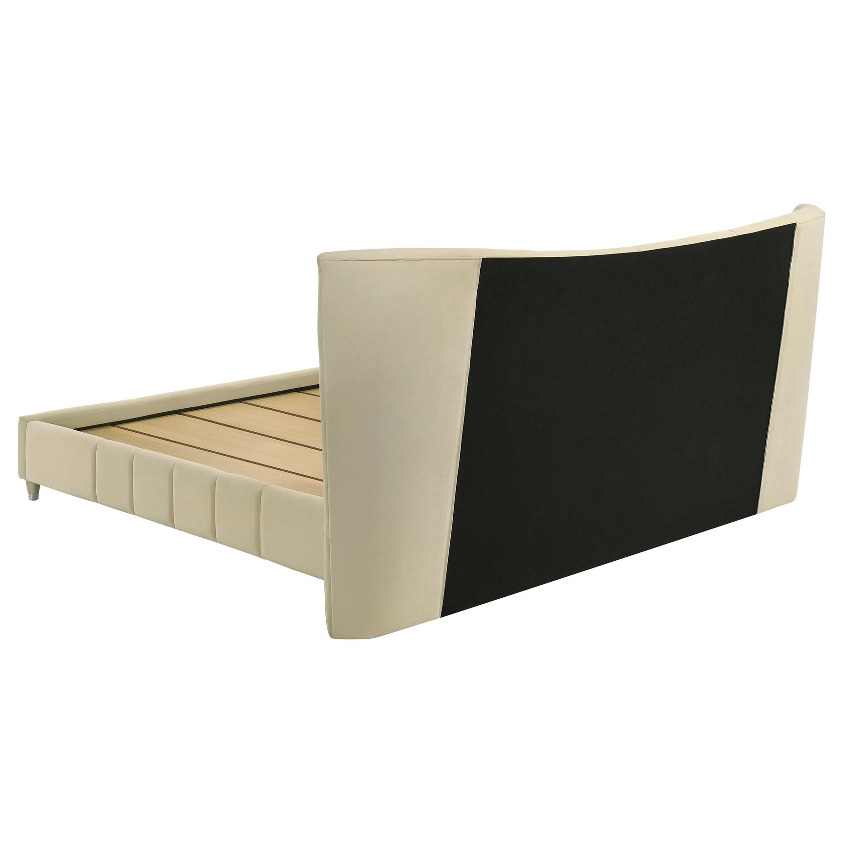 Evelyn king platform bed side angle