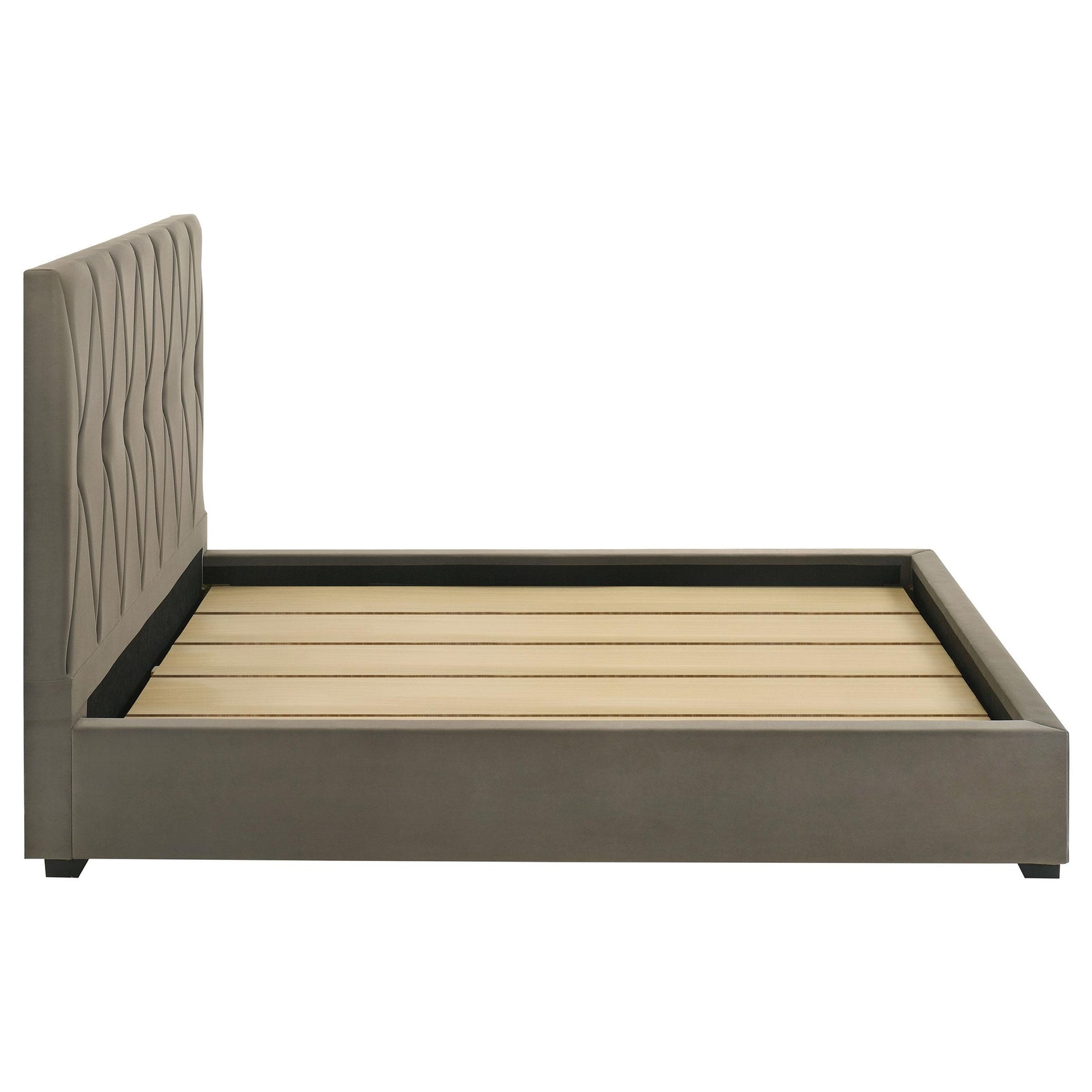 Partial side view showing bed silhouette