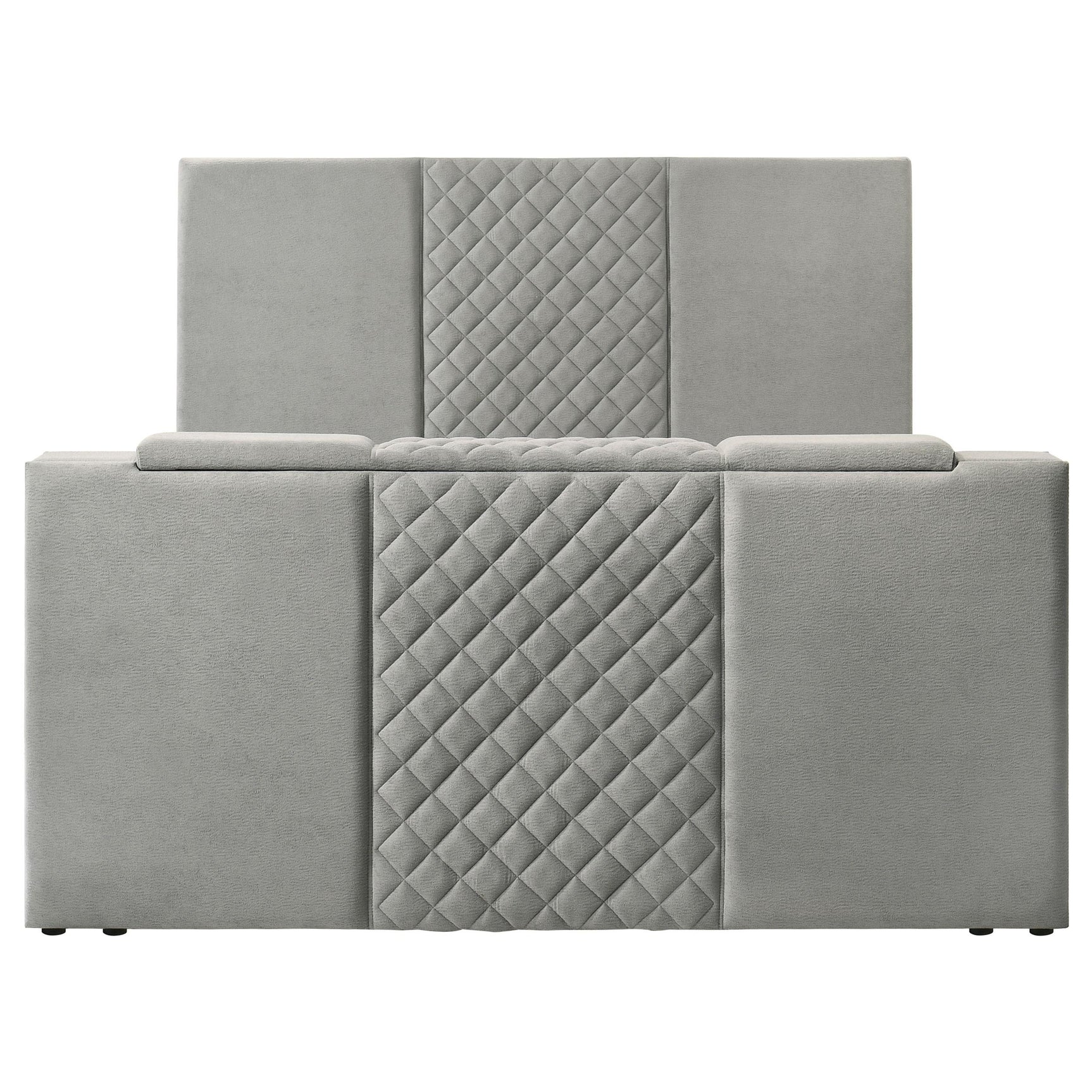 Detailed shot of foam-padded wood frame