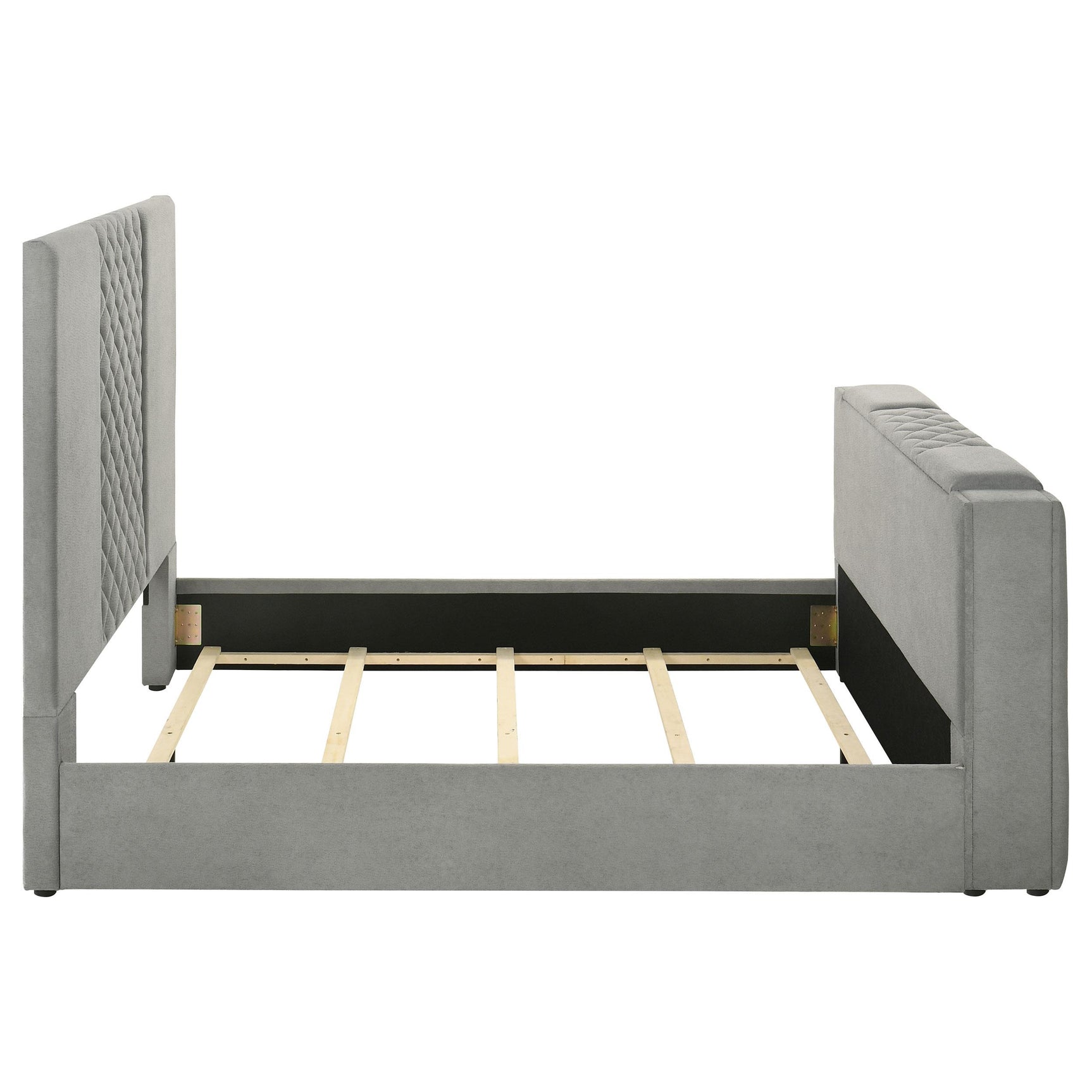 Assembly hardware and L-shape plate used in Tara bed setup