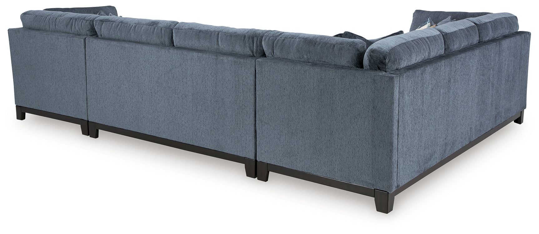 detail view of Maxon Place Navy Chenille 3-Piece Sectional with Chaise sectional sofa